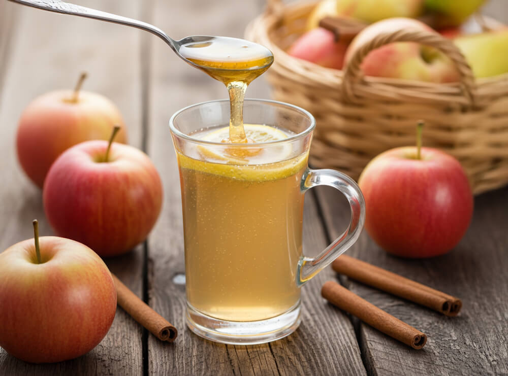 Szklanka wody z octem jabłkowym i cytryną – sposób picia